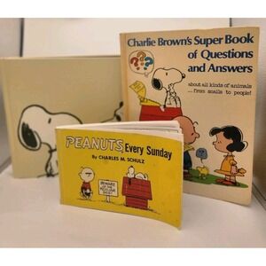 Lot Of 3 Peanuts Books Charles Shultz, Charlie Brown, Peanuts Every Sunday